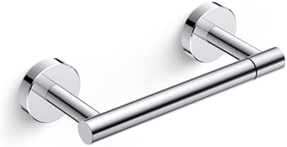 FORIOUS Chrome Toilet Paper Holder Wall Mount, Stainless Steel Rustproof Double Post Pivoting Tissue Roll Holder for Bathroom, Commercial Toilet Paper Dispenser (1, Chrome)