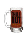 Ek Do Dhai Chill Out Beer Mug with Handle | Thick Bottom | Glass Beer Steins | Large + Freezer Safe | Perfect for Everyday Drinking + Cocktail + Home Bar | Gifts for Men | 350ml - 12 Oz