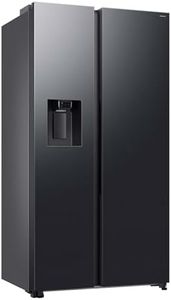 Samsung RS70F67KCFEF Side-by-Side Kühl-Gefrierkombination, AI Kühlschrank mit Gefrierfach, 178 cm, 634 l, Eis-/Wasserspender mit Tank, AI Energy Mode, Twin Cooling+, Metal Cooling, Black Steel