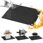 Brinman Under Grill Mat,Premium Grill Mat for Deck, Under Grill Floor Mats to Protect Deck,BBQ Mat for Under BBQ, Pad Protector for Decks and Patios,Waterproof, Reusable (40X48 in Fireproof)