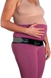 PHYSIOMAT Cintura Tonic – Nero – Allevia il dolore – per gravidanza, post-partum, sport – Altezza: 5 cm – Per taglie 36 e inferiori – Eco-Responsabile: filo riciclato, made in France