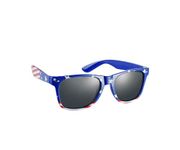 Komonee Drifter USA Flag Blue Sunglasses Set With Zip Case and Cleaning Cloth Classic Style Retro Sun Shades UV400 Unisex For Men Women Golf Cycling Sports Fishing