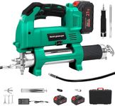 Upgrade Cordless Electric Grease Gun with LED Light, 12000 PSI High Pressure lectric Grease Gun Kit with 2 * 2.0AH Batteries and Charger, Grease Gun for Truck, Farm, Construction and DIY