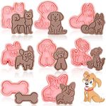 8 Pcs Dog Cookie Cutters with Plung