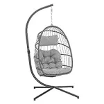 Egg Swing Chair with Stand, Rattan 