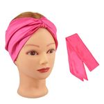 Satin Edge Scarf Wig Grip Band Fashion Wig Headbands Soft Satin Laying Scarf for Lace Front Keep Wig Secured, Makeup, Sports, Yoga (1 Pcs, Pink)