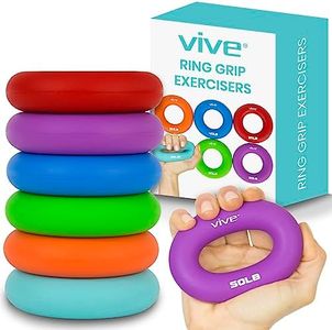 Vive Renforceurs de préhension - Exercices pour les mains de l'anneau de l'avant-bras - Pince à presser en silicone pour outil de formation pour le renforcement musculaire