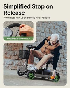 Folding Mobility Scooter – 25 Mile Range, Lightweight Portable