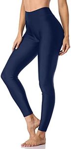 ATTRACO Plus Size UPF Surf Swim Pants Water Pants Plus Size Workout Leggings Swimming 3X Navy