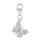 925 Sterling Silver Butterfly Clip On Charm Lobster Clasp for Bracelet Necklace