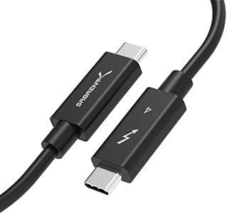 SABRENT Certified Thunderbolt 4 Cable, 100W PD, 8K/60Hz DisplayPort, 40Gbps Data, USB 4 & Thunderbolt 3 Compatible, 6.5ft (2m) Durable High-Speed Charging for Laptops, Tablets, and More (CB-T4M1)