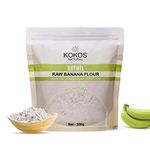 Kokos Natural Raw Banana Flour | Gluten-Free Atta | No Preservatives | Nutrition Rich & Starch| Organic Food Products | 500g (Pack of 1)