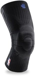 Bauerfeind Sports Knee Support NBA - Officially Licensed Basketball Brace with Medical Compression - Sleeve Design with Omega Gel Pad for Pain Relief & Stabilization (Black, M)