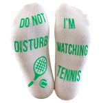 'Do Not Disturb, I'm Watching Tennis' Funny Ankle Socks - Great Gift For Tennis Fans