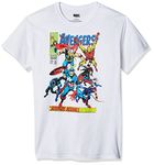 Marvel Men's Avengers Comics Crew T-Shirt, White, Medium