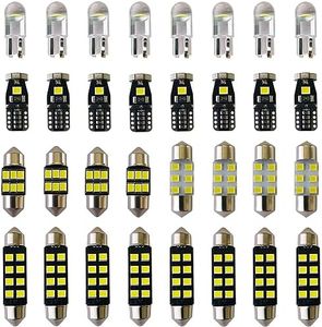 Yoper LED Bulbs Light Car Kit Set T10 28mm 31mm 42mm Festoon Replacement for Interior Dome Map Door Trunk Courtesy White Package 32 Pieces