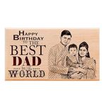 GFTBX Personalized Engraved Wooden Best Dad Photo Frame (7x4 Inches, Wood), Tabletop Rectangular