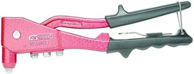 KS TOOLS 150.9510 - Pince à Rivet Standard – Pince Rivet avec Chargeur et Clé Intégrés dans la Poignée – Poignées en Caoutchouc – Pince à Insert Fileté pour Rivets de 2,4, 3,2, 4,0 et 4,8-270 mm