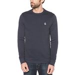 Original Penguin Men's Crew Neck Logo Sweatshirt, Blue (Dark Sapphire), X-Large