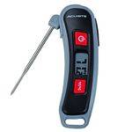 AcuRite 00665E Digital Instant Read Thermometer with Folding Probe, Multicolor