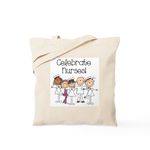 CafePress Celebrate Nurses Tote Bag Natural Canvas Tote Bag, Reusable Shopping Bag