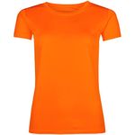 Ladies Breathable Performance Sports T Shirt (S, Bright Orange)