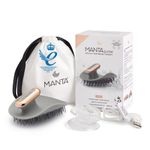 Manta Pulse Electric Scalp Massager Shampoo Brush, Healthy Hair Growth, Scalp Exfoliator Brush Head Scrubber, Hair Shower Scrub, Exfoliating Massage, Hair Brush Shower Holder Also Included - Grey