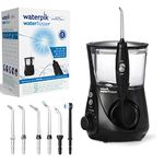 Waterpik Ultra Professional Water Flosser, 7 Tips, Advanced Pressure Control System, 10 Settings, Dental Plaque Removal Tool, Black, WP-662UK, 2pin UK Bathroom Plug