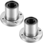 uxcell LM16UU Round Flange Linear Ball Bearings, 16mm Bore Dia, 28mm OD, 37mm Length(Pack of 2)