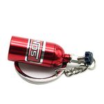 Nos Gas Car Keychain Fashion Pill Box Storage Red NOS Bottle Keychain Nitrous Oxide Bottle Keyring,NOS Key Chain,Creative Key Chain,Keyfob Stash,Turbo Keychain