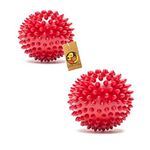 Foodie Puppies Natural Rubber Spike Ball - 2.5inch/ 6.35cm (Pack of 2) | Suitable for Small to Medium Dogs and Puppies | Chewing, Teething, and Training Bouncy Ball Toy