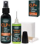 Keze Gun Oil CLP Gun Cleaner Lubricant Kit - 2 oz. Fine Mist Pump Sprayer & 1 oz. Needle Oiler Cleaning Patches, Cleaning Swabs Premium Maintenance Rust Preventative Synthetic Oil Solvent