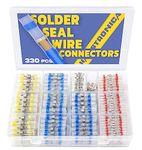 330PCS Solder Seal Wire Connectors-haisstronica Marine Grade Heat Shrink Wire Connectors-Heat Shrink Butt Connectors-Self Solder for Electrical,Stereo(30Yellow 80White 110Red 110Blue)