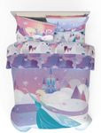 Franco Collectibles Disney's Frozen 2 Recycled Bedding 7 Piece Super Soft Reversible Comforter and Sheet Set, Queen, (100% Official Licensed Product)