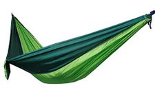 FabSeasons Double Camping Hammock - Lightweight Nylon Portable Hammock, Best Parachute Double Hammock for Backpacking, Camping, Travel, Beach, Garden Yard. 118"(L) x 78"(W)