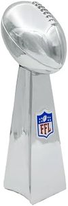 Mascotwish Fantasy Football Trophy-1- Ultimate Fantasy Football Trophy Realistic Fantasy League Winner's Cup Bright Silver Lombardi Trophy Elegant and Durable Design-3 Sizes