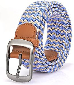 XZQTIVE Braided Belt Stretch Belt for Men and Women Multicolored Woven Golf Belt Elastic Jean Belts