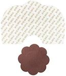 Bye Bra Adhesive Breast Lift Tapes, Bra Stickers, Boob Tape, Cleavage Enhancement - Size: F-H for Large Breast with Dark Silk Nipple Covers 3 Single-use Pairs Brown