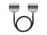 Monoprice 8-Channel 1/4 Inch TS Male to 1/4 Inch TS Male Snake 26AWG Cable C/d - 2 Meter (6 Feet) With 8 Balanced Mono/Unbalanced Stereo Lines