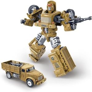 Hitatol Children's Toy Truck Deformation Robot Inertia Sliding Alloy car Model (Yellow)