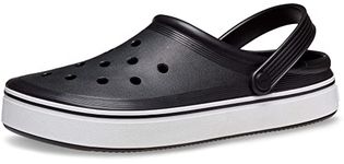 Crocs Unisex-Adult Off Court Clogs, Black, 6 Men/8 Women