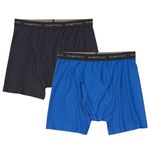 ExOfficio Men's Give-n-Go Boxer Brief 2 Pack, Charcoal/Royal, Small