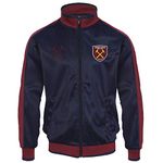 West Ham United FC Official Gift Boys Retro Track Top Jacket 8-9 Years MB Navy Blue