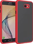 Glaslux (Camera Protection) Smoke Cover Protective Shockproof Matte Hard Back Case Cover for Samsung Galaxy J7 Prime 2 - Red