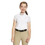 Ariat Girl's Aptos Vent Show Shirt, White, XX-Large