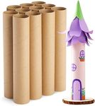 12 Pack Cardboard Tubes for Crafts, Brown Rolls for DIY Projects, Classroom (1.75 x 10 in)