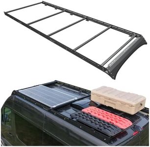 MELIPRON Van Roof Rack Fit for 2007-2026 Mercedes-Benz Sprinter 170" WB High Roof, Aluminum Camper Rack with Wind Fairing, T-Slot Crossbars for Solar Panels, Awnings, 300lb Dynamic/500lb Static
