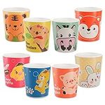 Lyellfe 8 Pack Bamboo Kids Cup, Eco