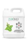 PUROLEO Peppermint Essential Oil 32 Fl Oz/946 ML (Packed In Canada) (Large Bottle) 100% Pure Natural Undiluted, for Aromatherapy essential oils for candle making, perfume for women, fragrance oils for candles, diffuser oil, huile essentielle pour diffuseur