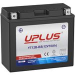 UPLUS YT12B-BS Agm Motorcycle/Powersport Battery, 12V, 10Ah, CCA 165A, Replaces: GT12B-4 Maintenance Free - Sealed Agm Powersports Batteries for Motorcycle, ATV's, Personal Watercraft and Snowmobiles